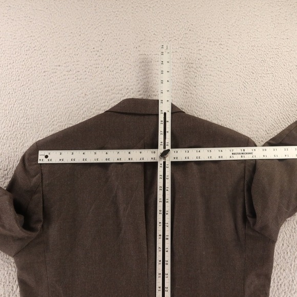 Jos A Bank Jacket M 40R Brown Houndstooth 100% Wool Cashmere Blazer Sport Coat - Picture 14 of 16
